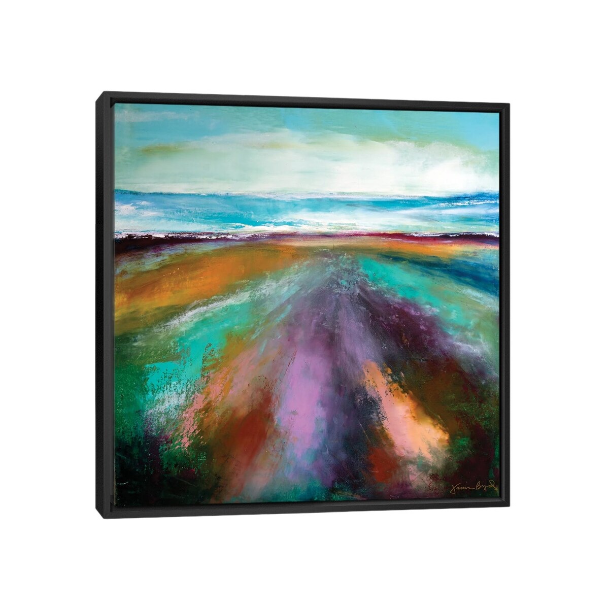 iCanvas "Ocean Breeze With Augmented Reality" by Jaime Byrd Framed Canvas Print