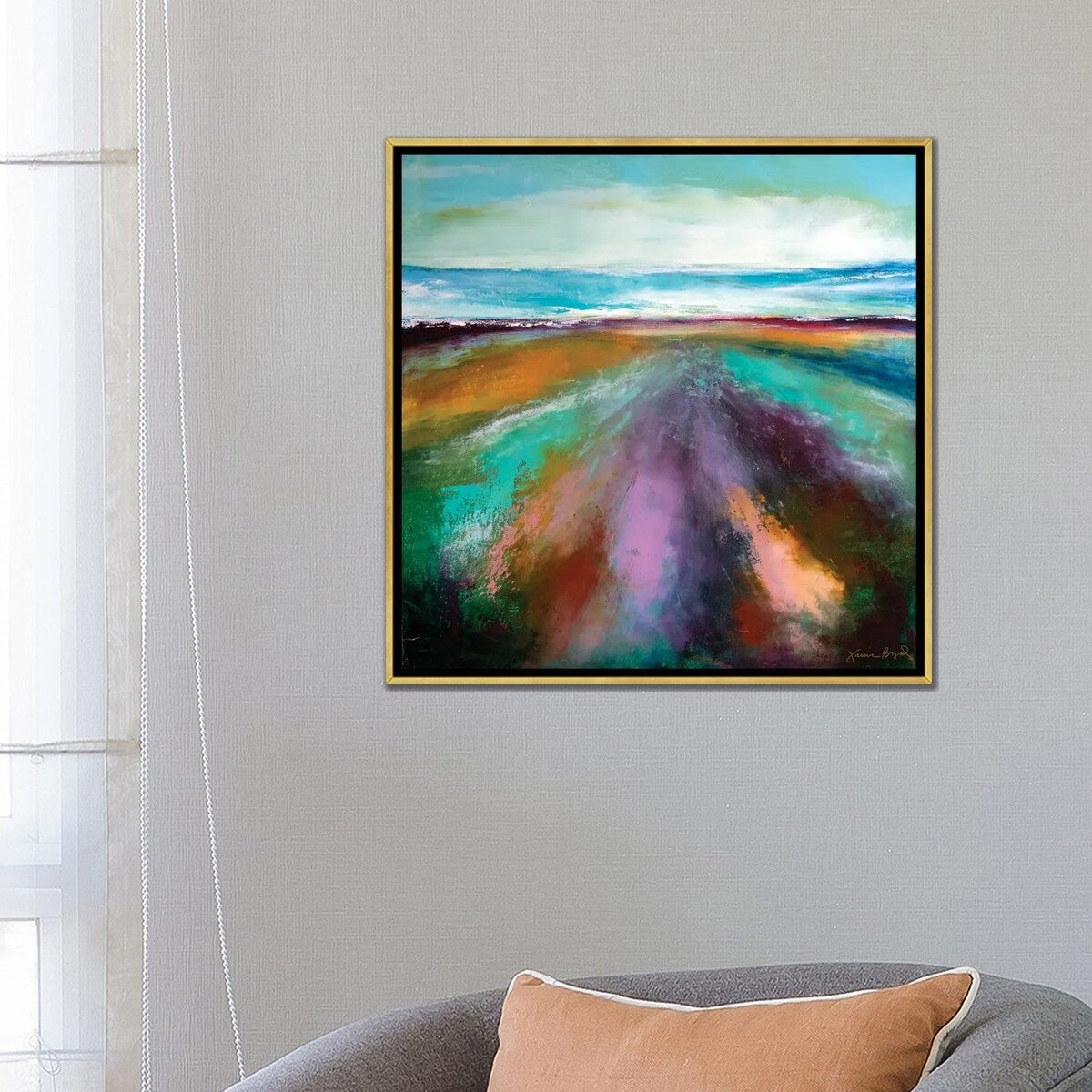 iCanvas "Ocean Breeze With Augmented Reality" by Jaime Byrd Framed Canvas Print