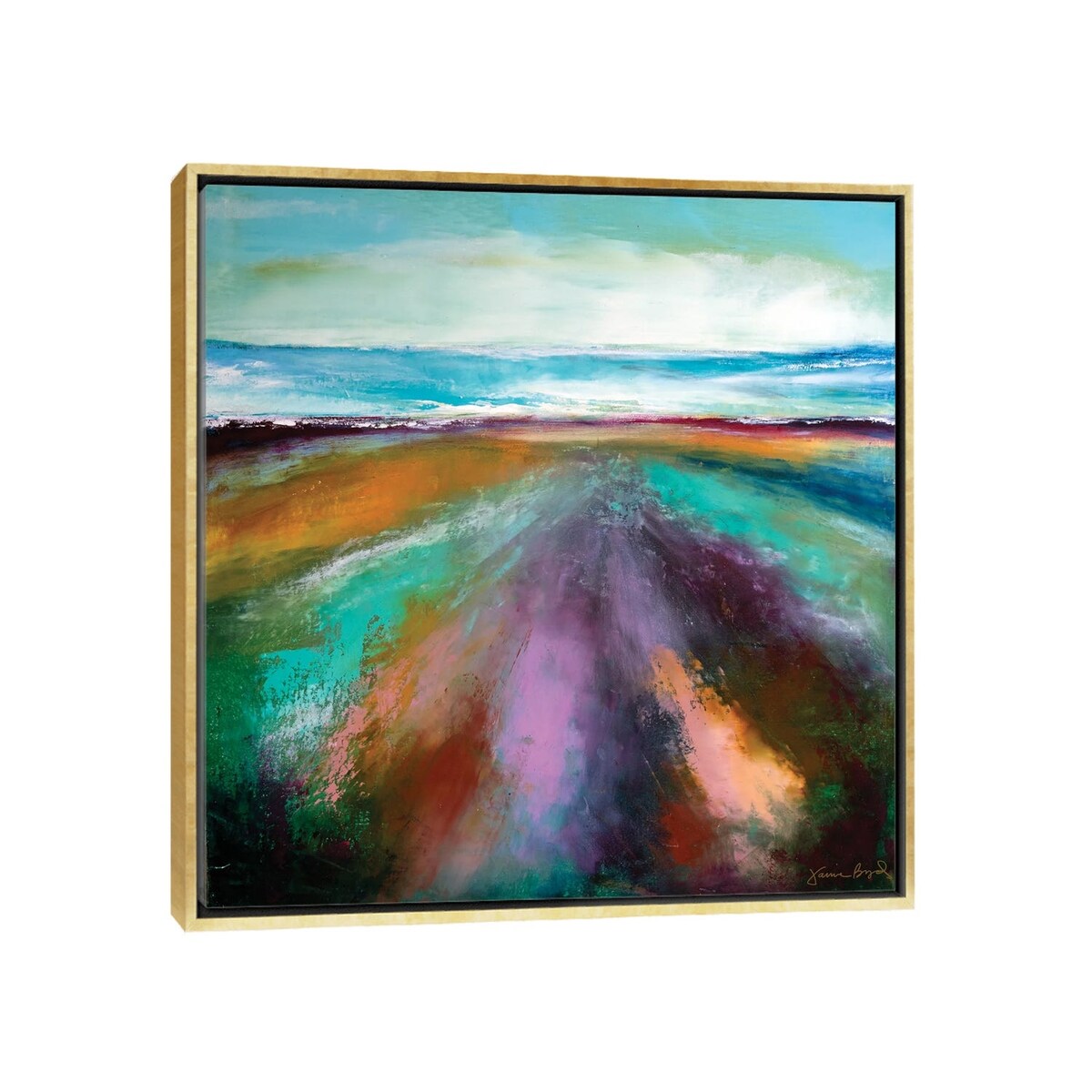 iCanvas "Ocean Breeze With Augmented Reality" by Jaime Byrd Framed Canvas Print