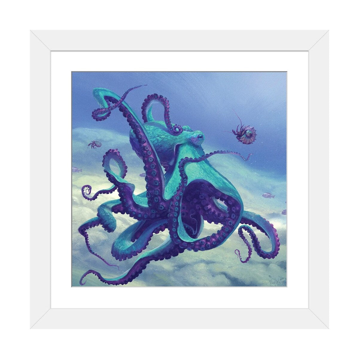 iCanvas "Octopus Blue" by Vlad Mel