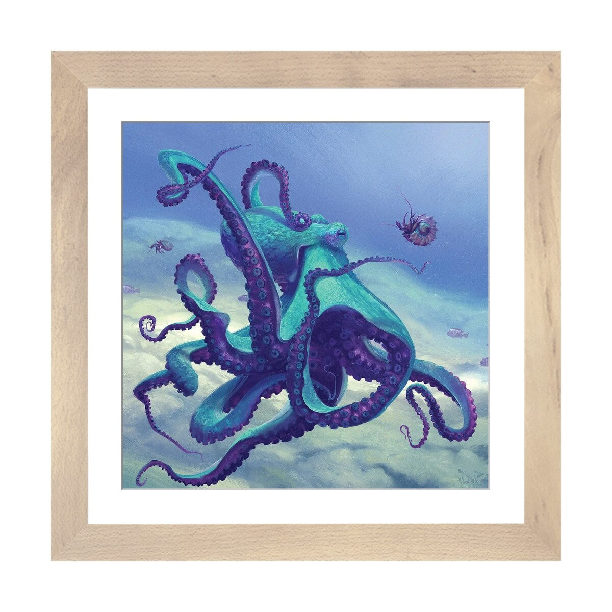 iCanvas "Octopus Blue" by Vlad Mel
