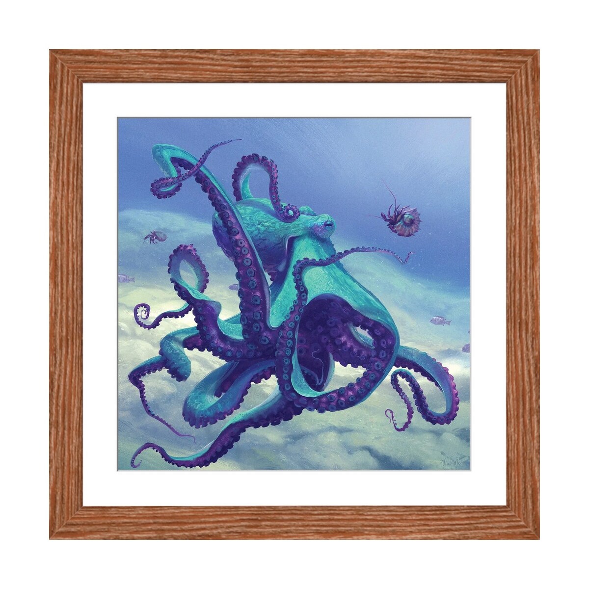 iCanvas "Octopus Blue" by Vlad Mel