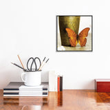 iCanvas "Orange Butterfly Against Copper Vase" by Tom Quartermaine Framed Canvas Print