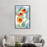 iCanvas "Orange Flowers" by Olga Shefranov Framed Canvas Print