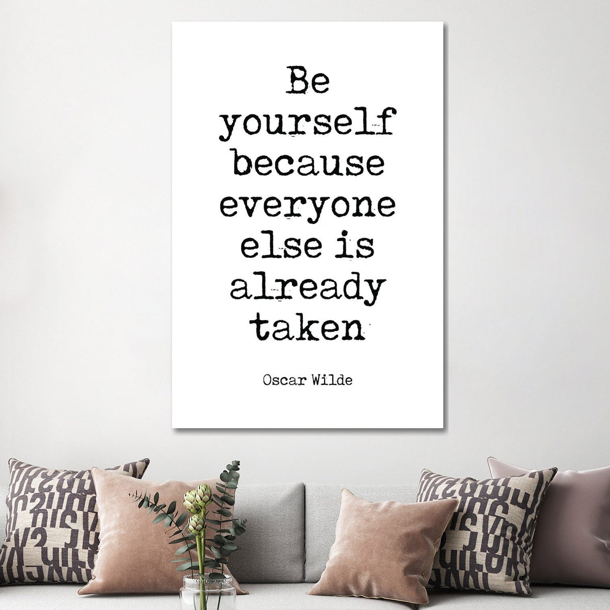 iCanvas "Oscar Wilde's Famous Quote" by Simon Lavery Canvas Print