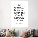 iCanvas "Oscar Wilde's Famous Quote" by Simon Lavery Canvas Print