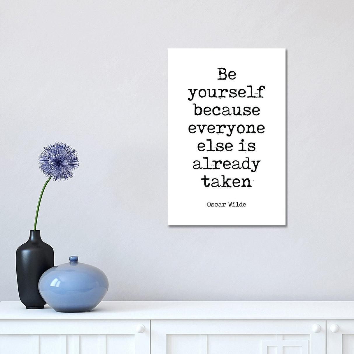 iCanvas "Oscar Wilde's Famous Quote" by Simon Lavery Canvas Print