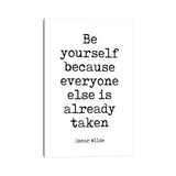iCanvas "Oscar Wilde's Famous Quote" by Simon Lavery Canvas Print