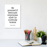 iCanvas "Oscar Wilde's Famous Quote" by Simon Lavery Canvas Print