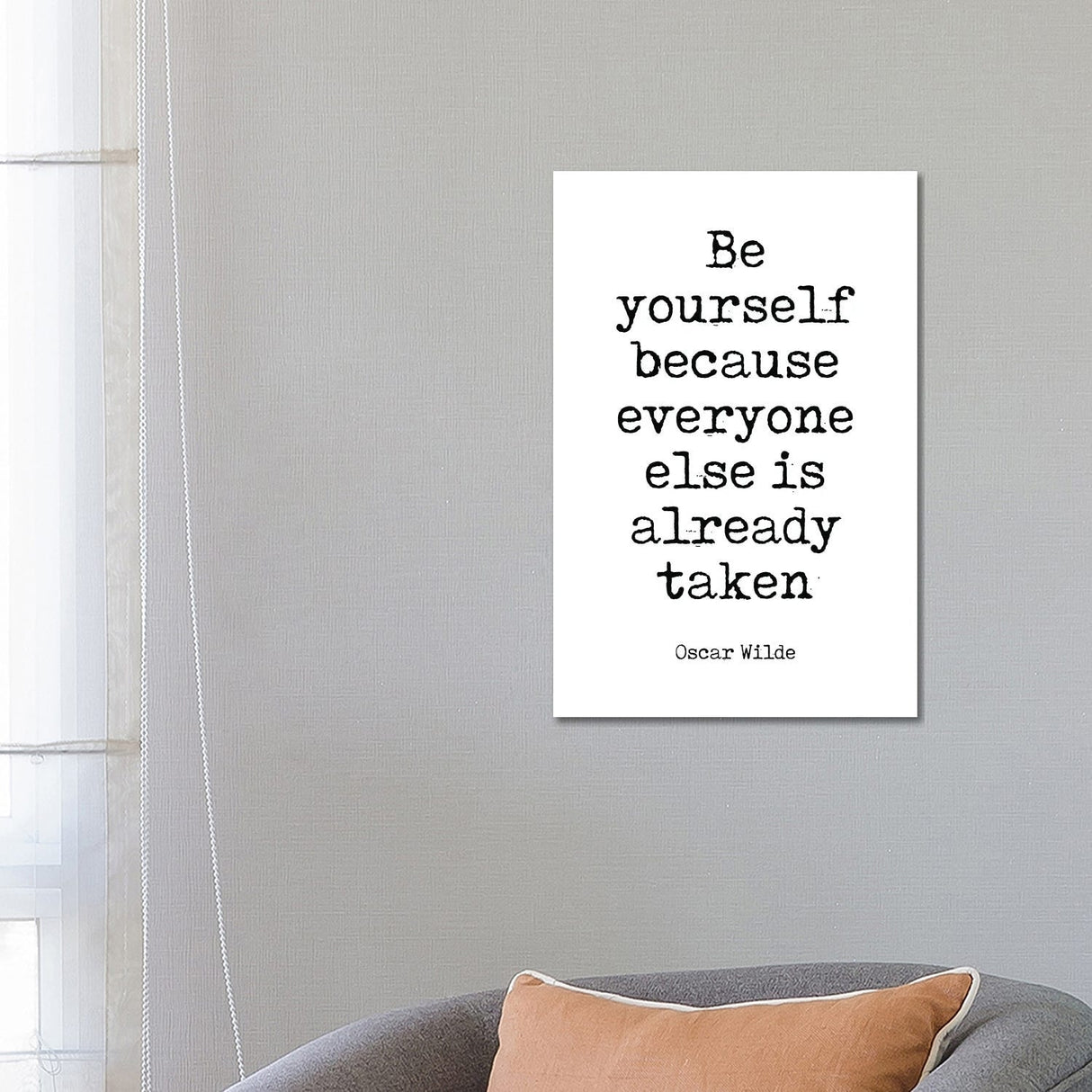 iCanvas "Oscar Wilde's Famous Quote" by Simon Lavery Canvas Print