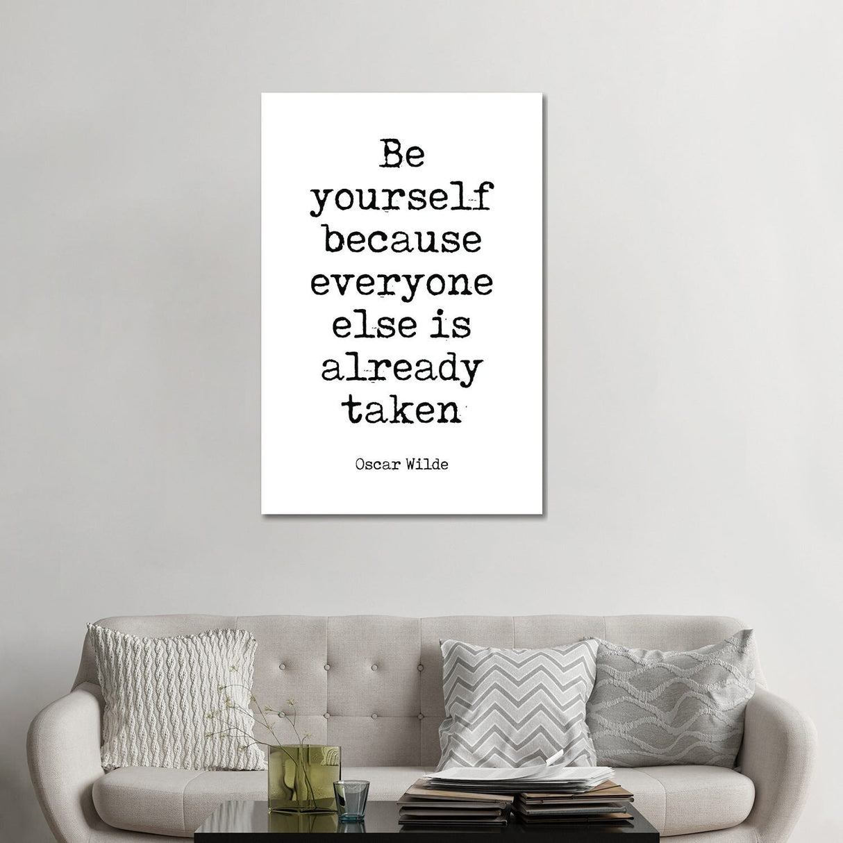 iCanvas "Oscar Wilde's Famous Quote" by Simon Lavery Canvas Print