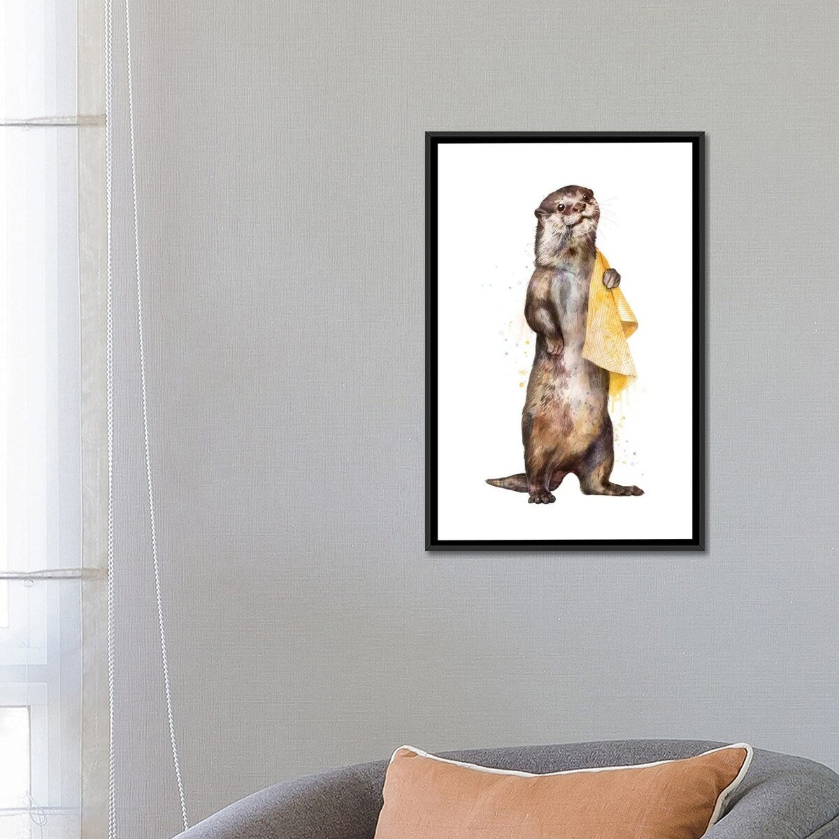 iCanvas "Otter" by Laura Graves Framed Canvas Print