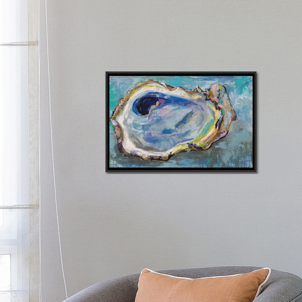 iCanvas "Oyster Two" by Jeanette Vertentes Framed Canvas Print