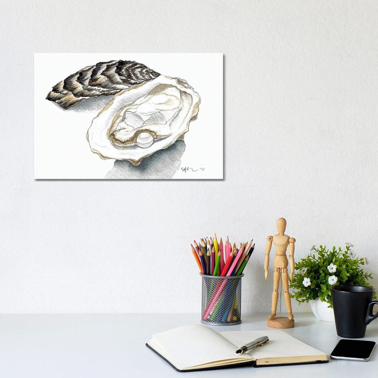 iCanvas "Oyster With Pearl" by Amy Richards Canvas Print