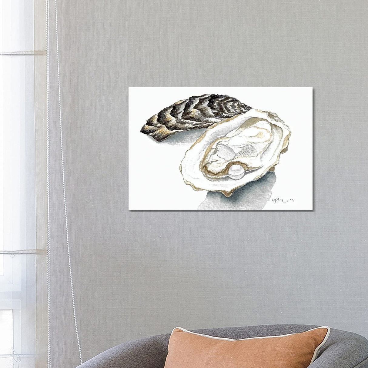 iCanvas "Oyster With Pearl" by Amy Richards Canvas Print