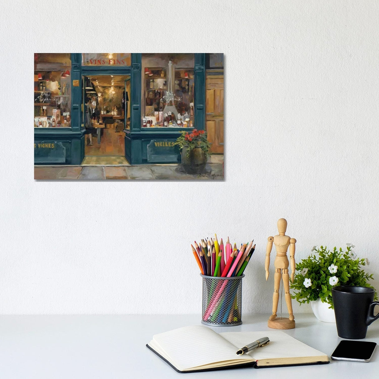 iCanvas "Parisian Wine Shop" by Marilyn Hageman Canvas Print