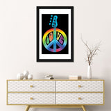 iCanvas "Peace Love Bass Guitar" by Erin Clark