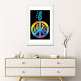 iCanvas "Peace Love Bass Guitar" by Erin Clark