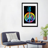 iCanvas "Peace Love Bass Guitar" by Erin Clark
