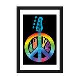 iCanvas "Peace Love Bass Guitar" by Erin Clark