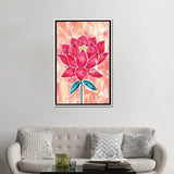 iCanvas "Peach Magenta Background Lotus Blossom" by Cat Coquillette Framed
