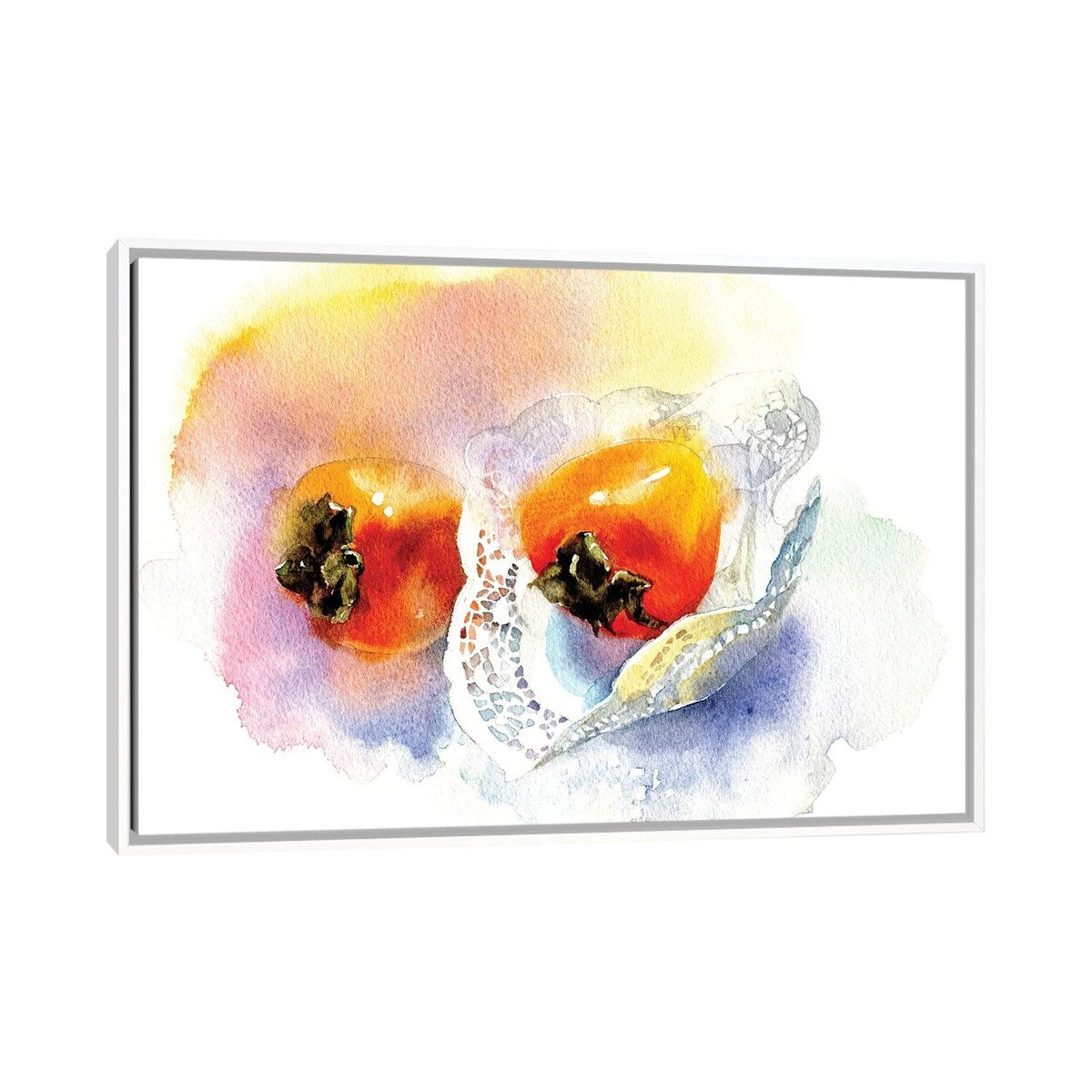 iCanvas "Persimmon In Openwork" by Marina Ignatova Framed Canvas Print