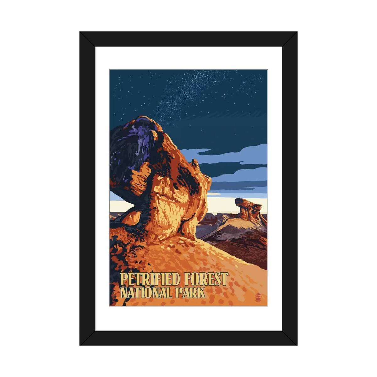 iCanvas "Petrified Forest National Park (Desert At Dusk)" by Lantern Press