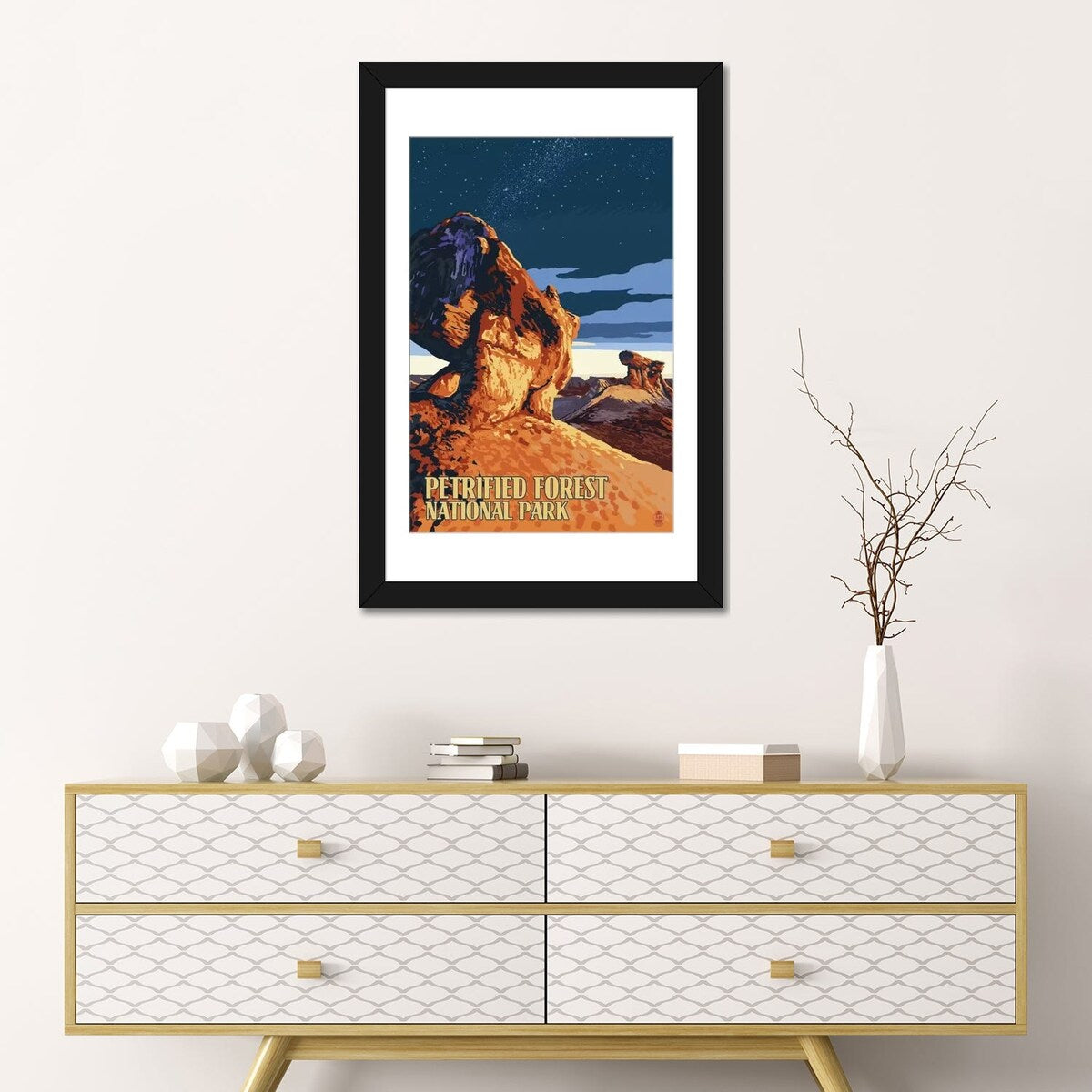 iCanvas "Petrified Forest National Park (Desert At Dusk)" by Lantern Press