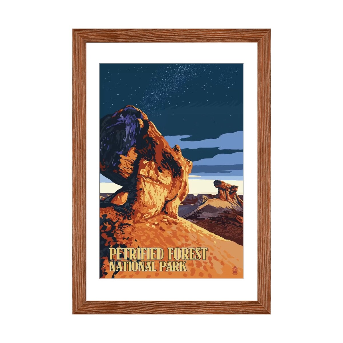 iCanvas "Petrified Forest National Park (Desert At Dusk)" by Lantern Press