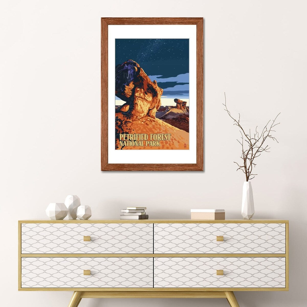 iCanvas "Petrified Forest National Park (Desert At Dusk)" by Lantern Press