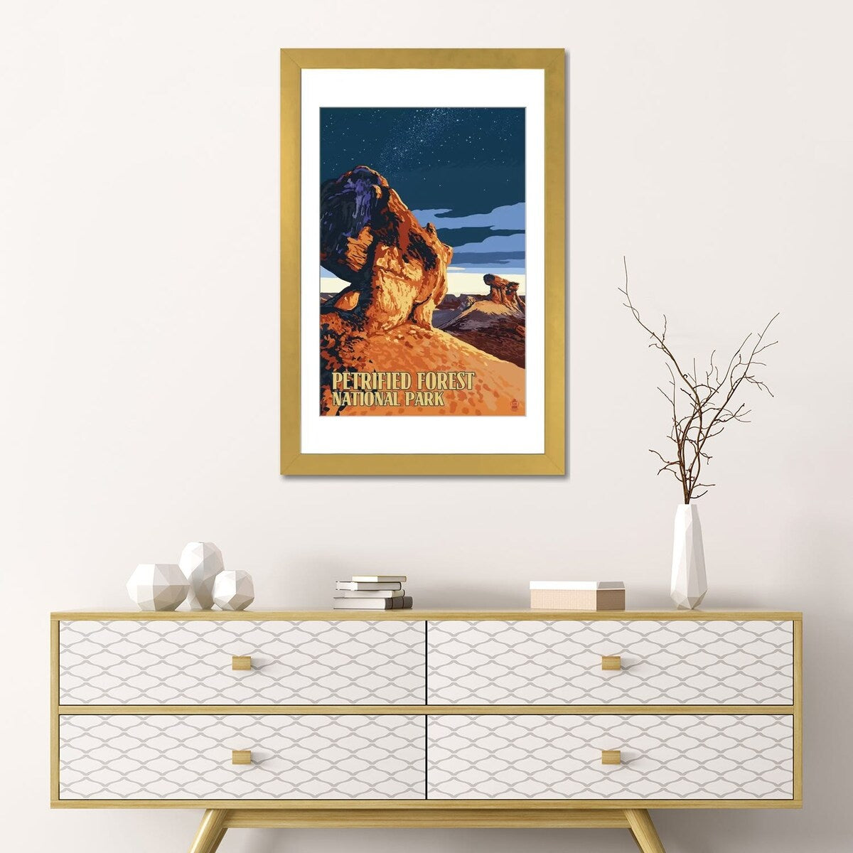 iCanvas "Petrified Forest National Park (Desert At Dusk)" by Lantern Press