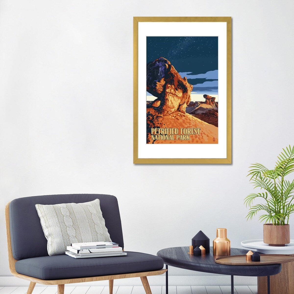 iCanvas "Petrified Forest National Park (Desert At Dusk)" by Lantern Press