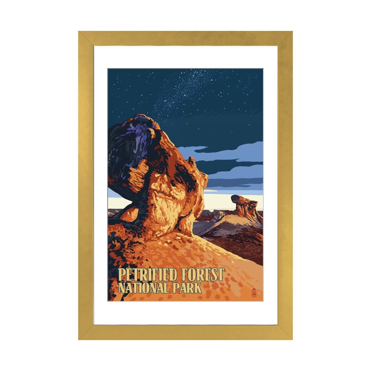 iCanvas "Petrified Forest National Park (Desert At Dusk)" by Lantern Press