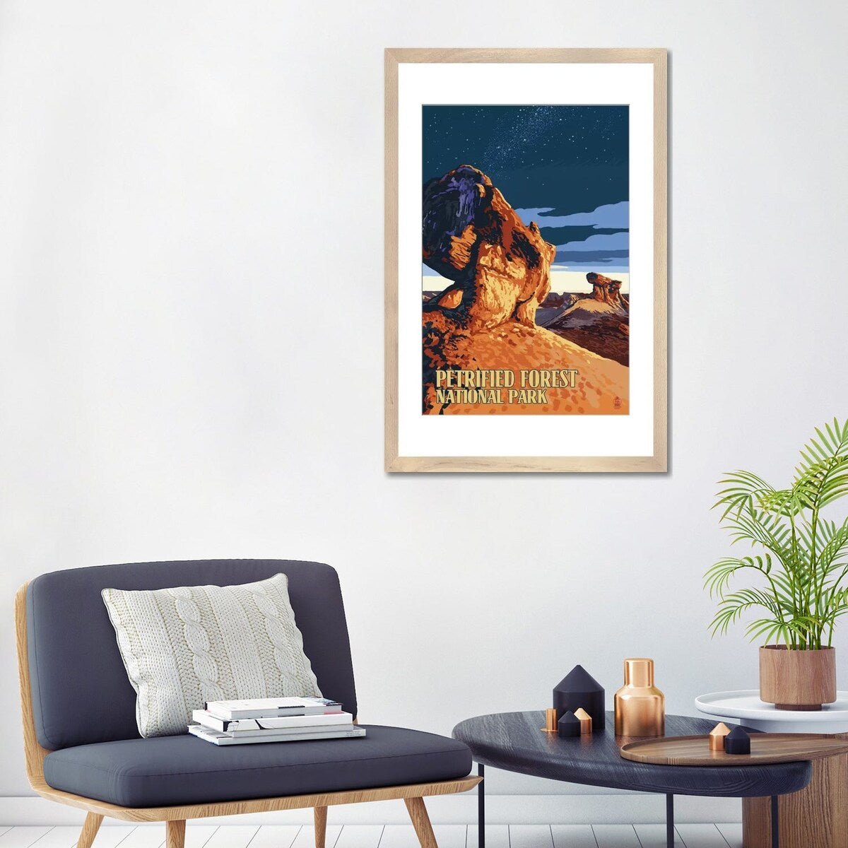 iCanvas "Petrified Forest National Park (Desert At Dusk)" by Lantern Press