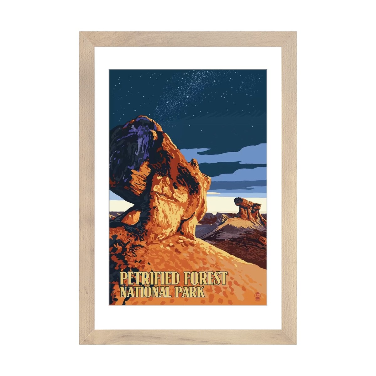 iCanvas "Petrified Forest National Park (Desert At Dusk)" by Lantern Press