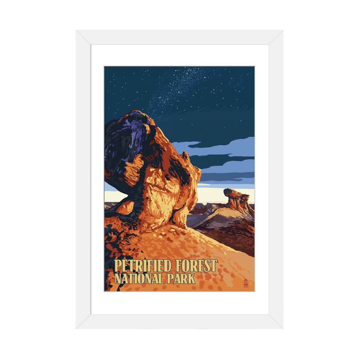 iCanvas "Petrified Forest National Park (Desert At Dusk)" by Lantern Press