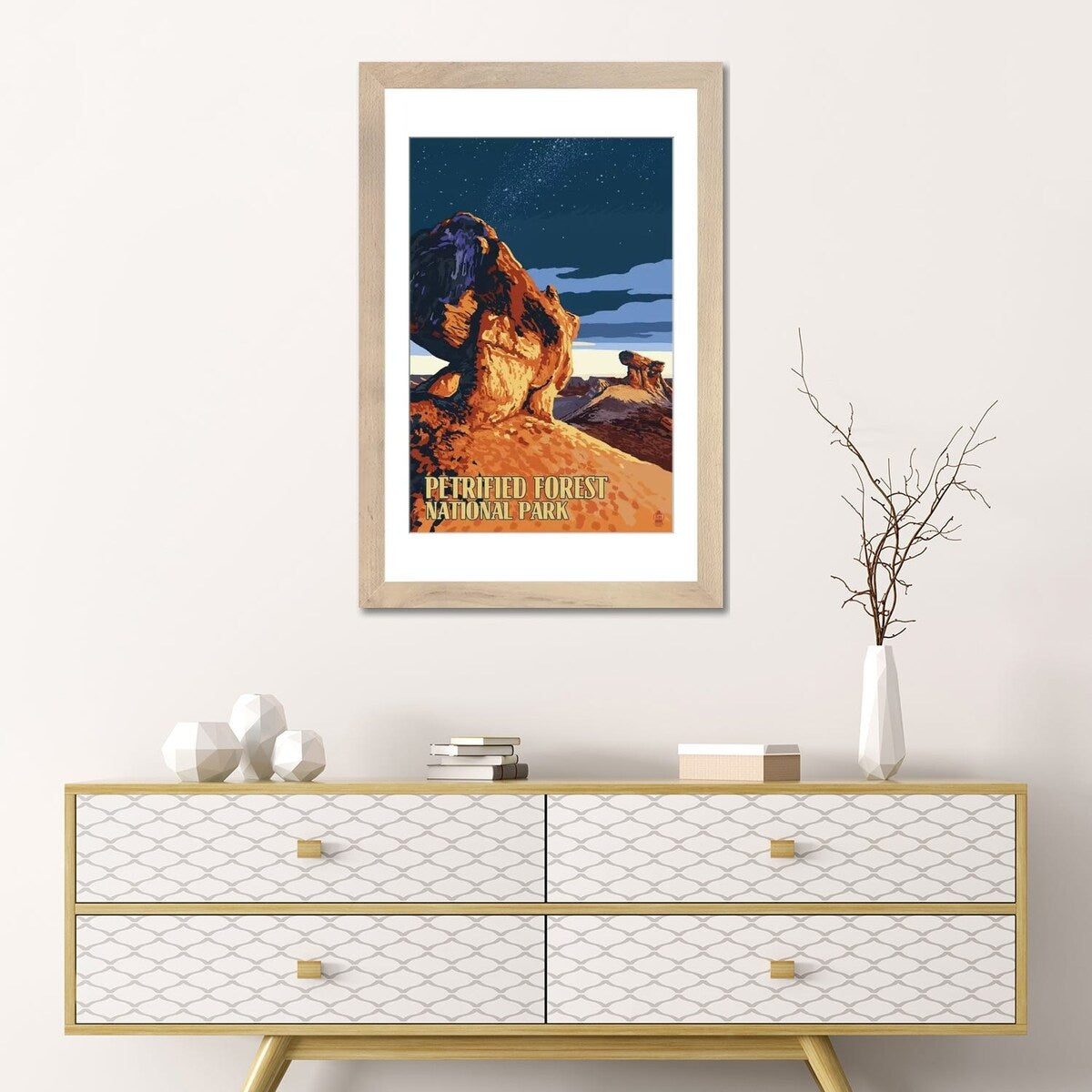 iCanvas "Petrified Forest National Park (Desert At Dusk)" by Lantern Press