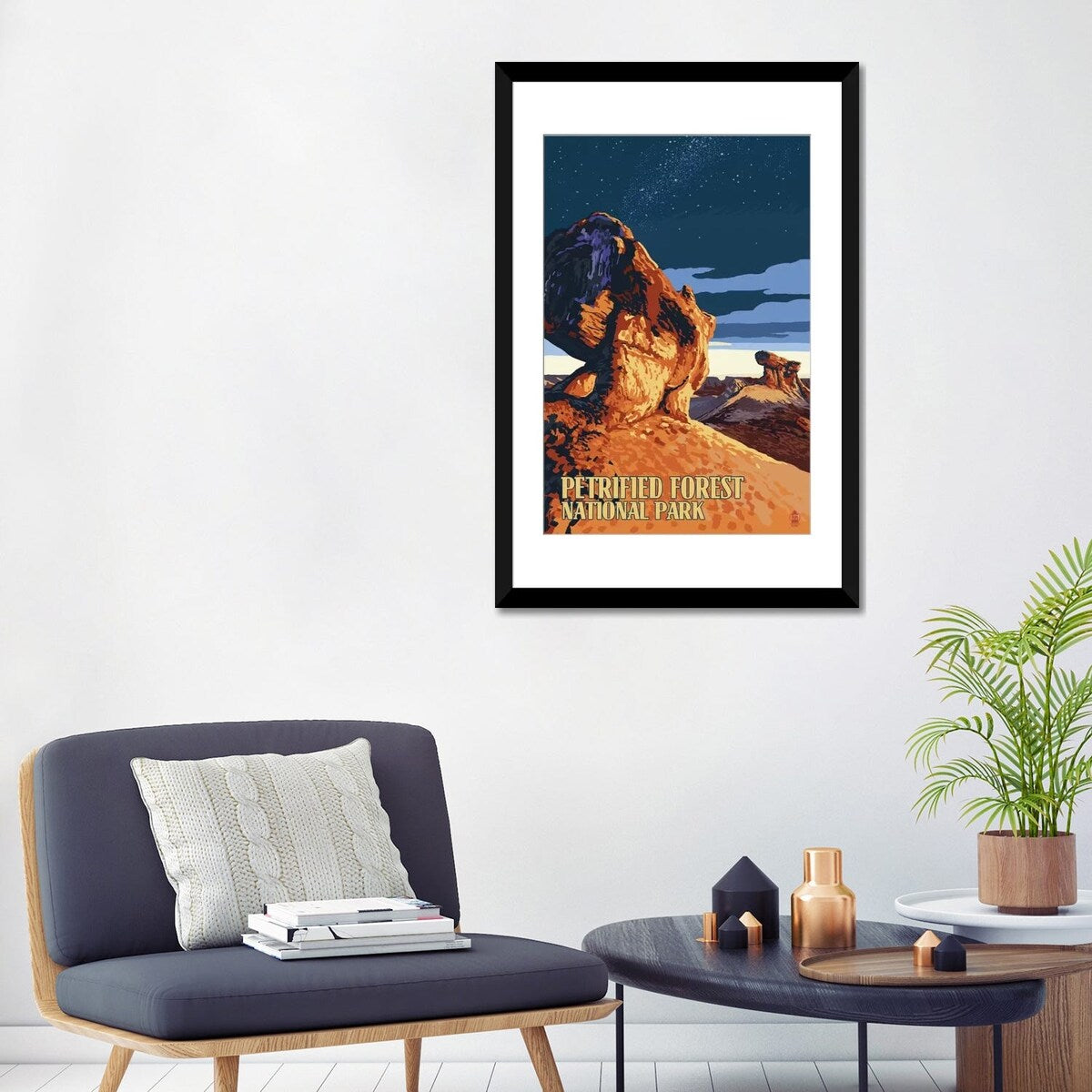 iCanvas "Petrified Forest National Park (Desert At Dusk)" by Lantern Press