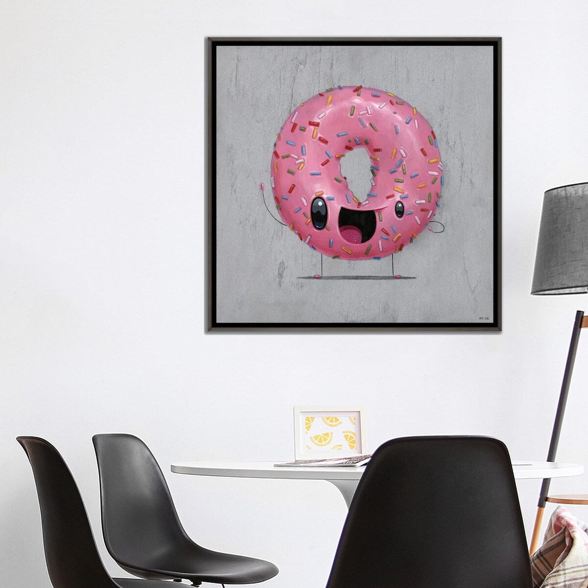 iCanvas "Pinky" by Cuddly Rigor Mortis Framed