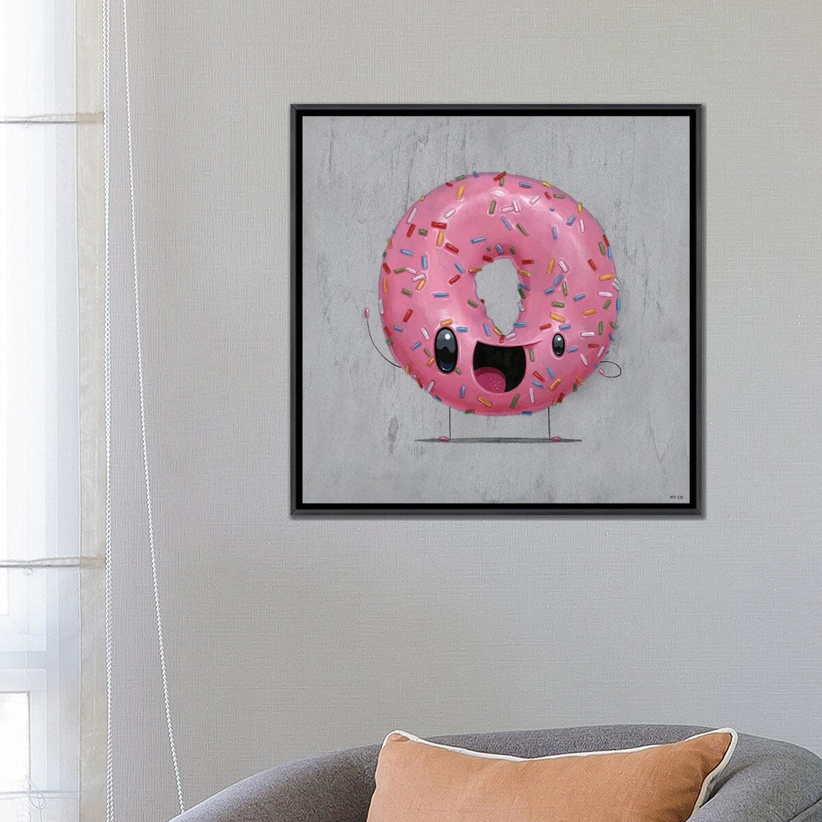 iCanvas "Pinky" by Cuddly Rigor Mortis Framed