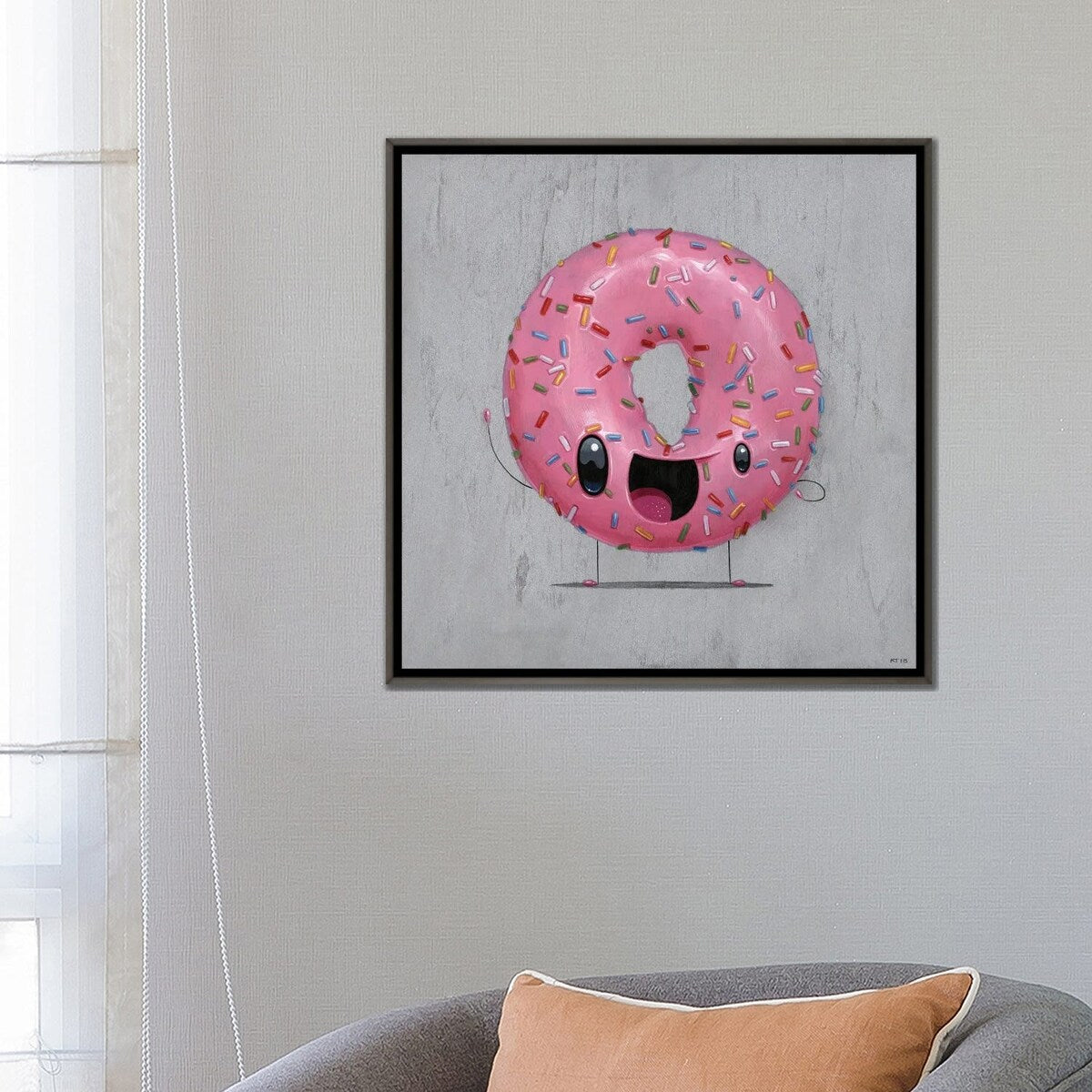 iCanvas "Pinky" by Cuddly Rigor Mortis Framed