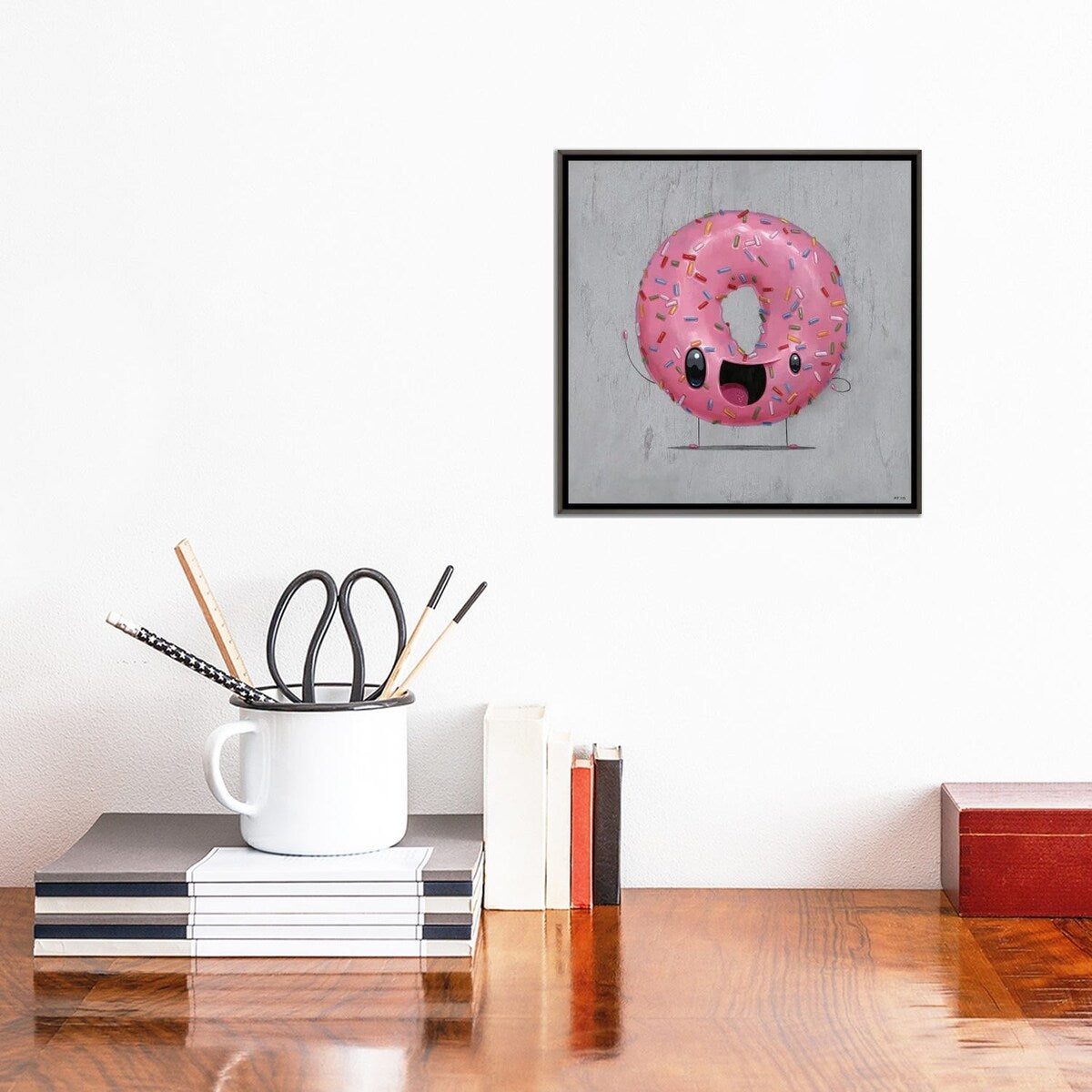 iCanvas "Pinky" by Cuddly Rigor Mortis Framed