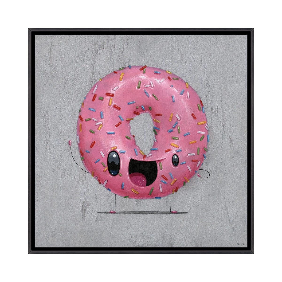 iCanvas "Pinky" by Cuddly Rigor Mortis Framed