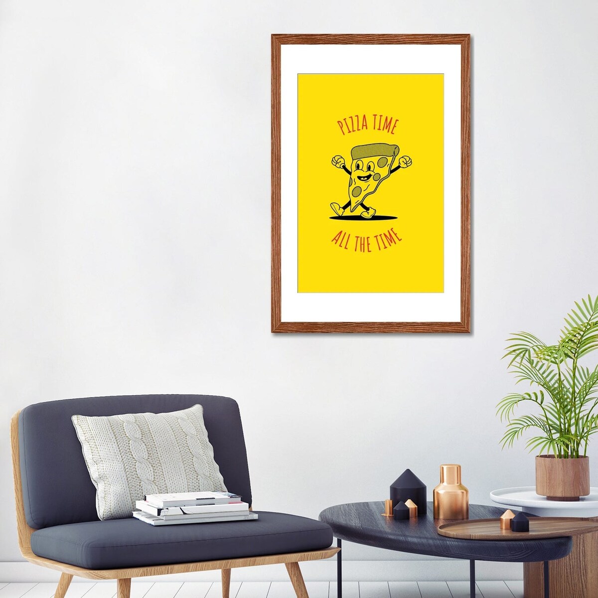 iCanvas "Pizza Time - Yellow" by avesix