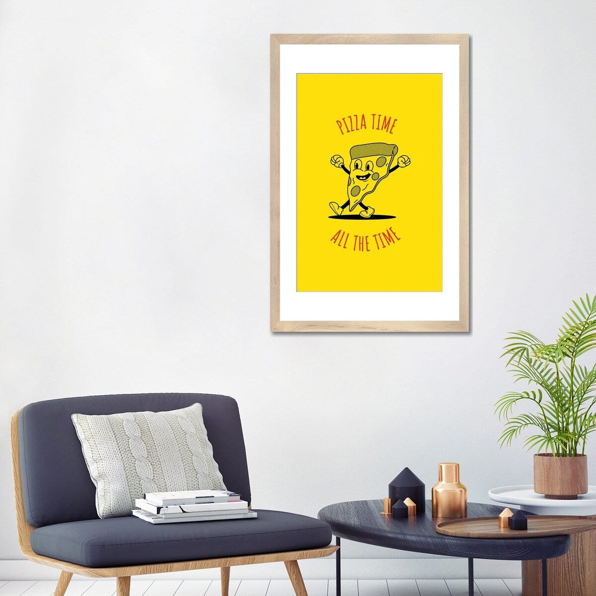 iCanvas "Pizza Time - Yellow" by avesix