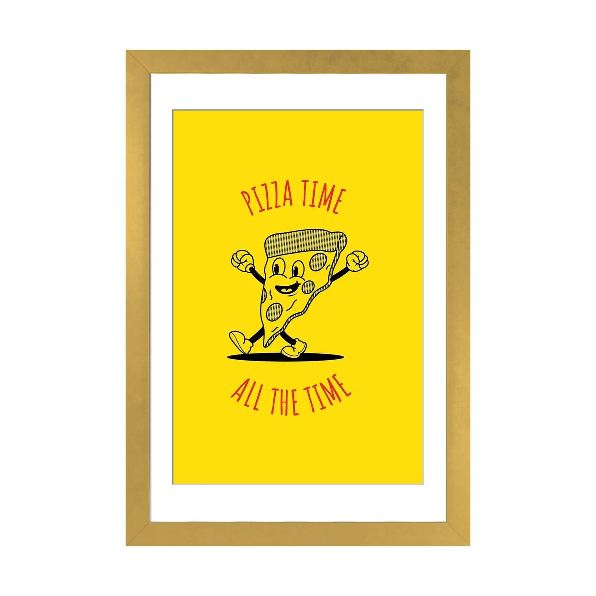 iCanvas "Pizza Time - Yellow" by avesix