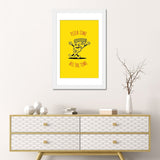 iCanvas "Pizza Time - Yellow" by avesix