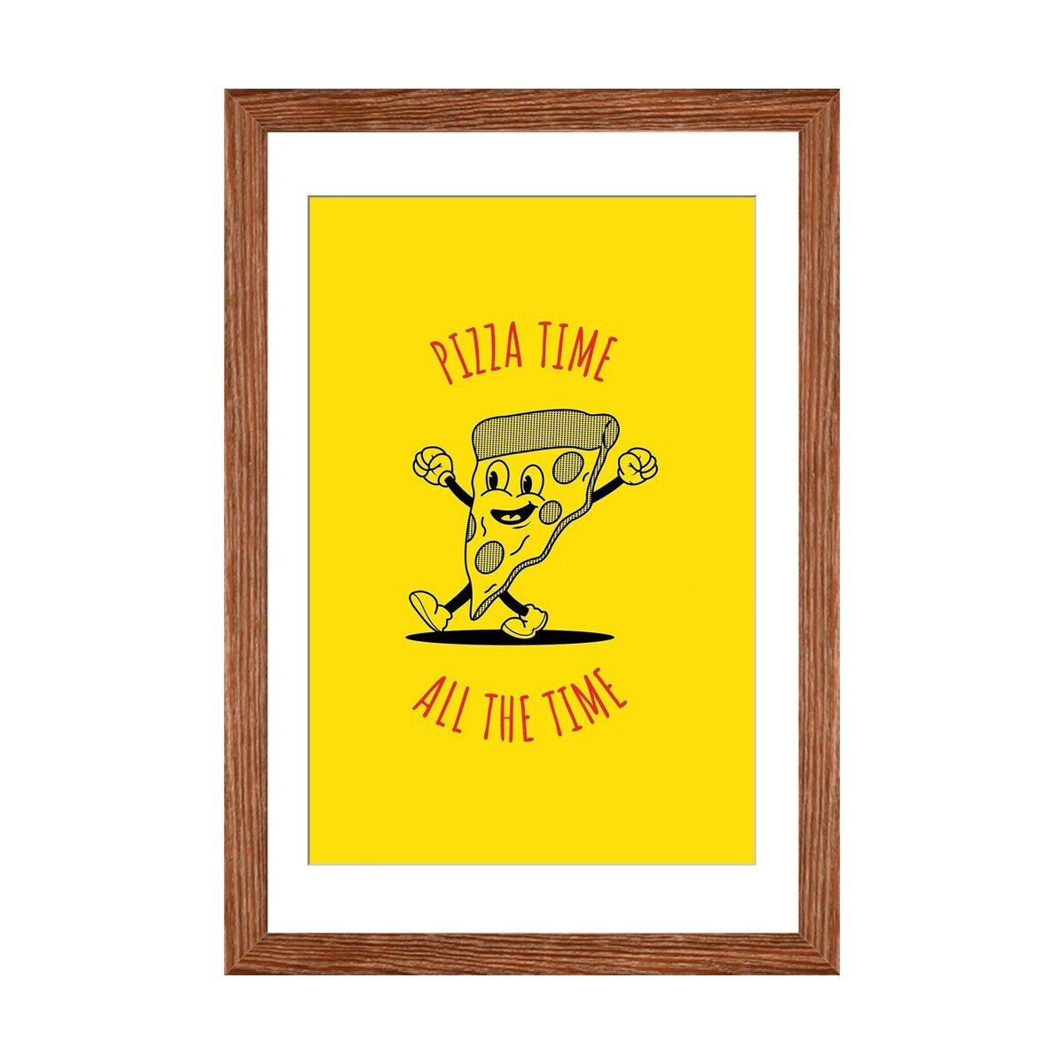 iCanvas "Pizza Time - Yellow" by avesix