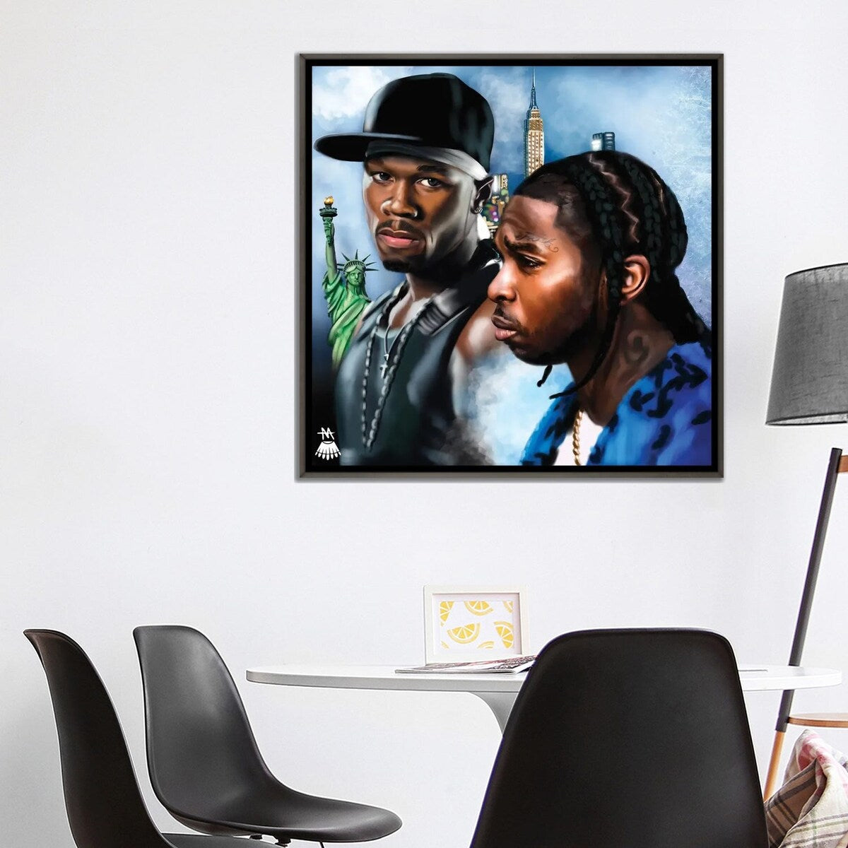 iCanvas "Pop Smoke, 50 Cent / Legends" by Mikey Camarda Framed