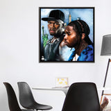 iCanvas "Pop Smoke, 50 Cent / Legends" by Mikey Camarda Framed